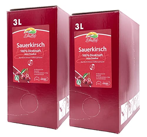 Bleichhof Sauerkirschsaft - 100% Direktsaft OHNE Zuckerzusatz, Bag in box (2x 3l) von Bleichhof