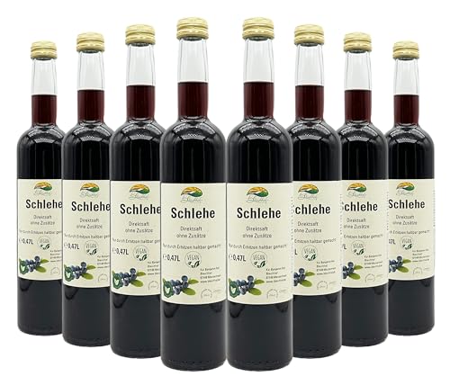 BLEICHHOF® Schlehensaft - Direktsaft, vegan (8x0,47l) von Bleichhof