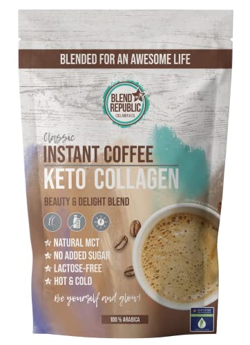 Keto Style Brew (Classic) - Keto Coffee mit ⍟ Arabica - Kokosöl - MCT-Öl - Collagen ⍟ Kollagenpeptide - Keto Kaffee für Low Carb Diät - 220g für 22 von Blend Republic