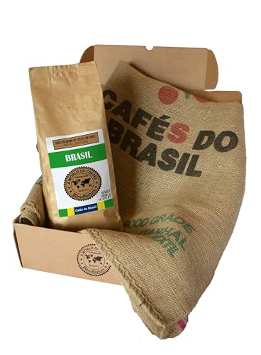 Kaffeebohnen 1 kg Natürlicher, authentischer Geschmack und Aroma Brasiliens – Authentisches Geschenk von Do Brasil im Jutebeutel – für Liebhaber guten Kaffees. von BlendNature