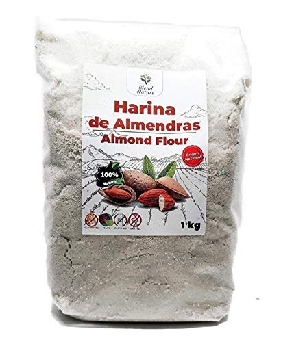 Mandelmehl 1kg Low Carb - Ideal für Gebäck und Keto - Glutenfrei - 100% Mediterranen Ursprungs - Nicht Transgen - Feiner von BlendNature