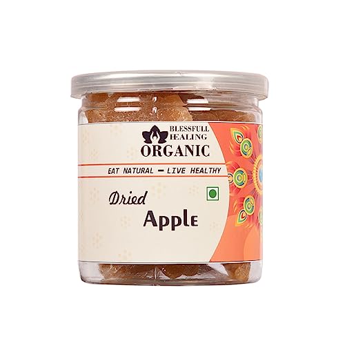 Blessfull Healing Bio-getrockneter Apfel, 300 Gramm, luftdichter Behälter (Verpackung kann variieren) von Blessfull Healing