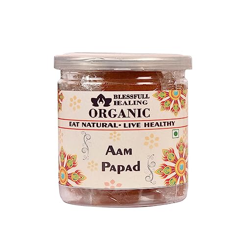 Blessfull Healing Organic Aam Papad 300 Gramm luftdichter Behälter (Verpackung kann variieren) von Blessfull Healing