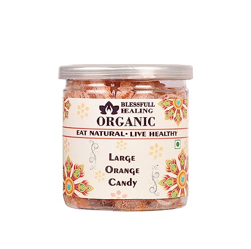 Blessfull Healing Organic Large Orange Candy 350 Gramm luftdichter Behälter (Verpackung kann variieren) von Blessfull Healing