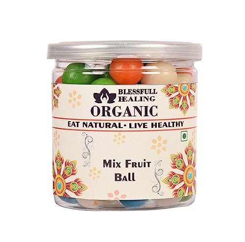 Blessfull Healing Organic Mix Fruit Ball 400 Gramm luftdichter Behälter (Verpackung kann variieren) von Blessfull Healing