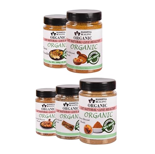 Blessfull Healing Organic Non-Veg Spice Combo Pack mit 5 Combo #7 (Verpackung kann variieren) von Blessfull Healing