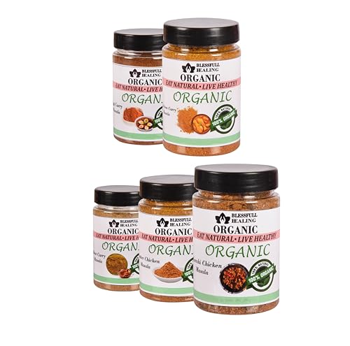 Blessfull Healing Organic Non-Veg Spice Combo Pack mit 5 Combo #9 (Verpackung kann variieren) von Blessfull Healing