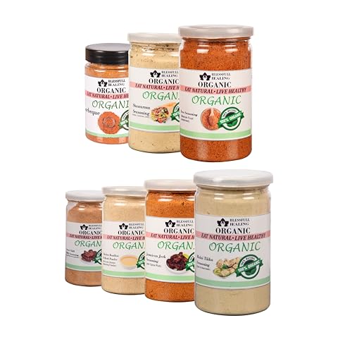 Blessfull Healing Organic Non-Veg Spice Combo Pack mit 7 Combo #4 (Verpackung kann variieren) von Blessfull Healing