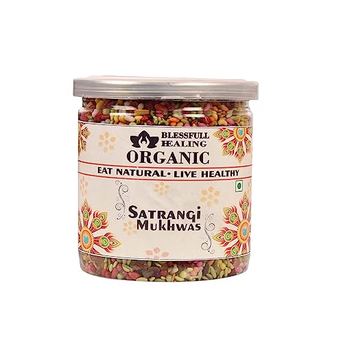 Blessfull Healing Organic Satrangi Mukhwas 400 Gramm luftdichter Behälter (Verpackung kann variieren) von Blessfull Healing