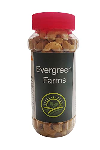 Evergreen Farms frisch geröstete hellbraune ganze Cashewnüsse (Kaju) in Pet 250 Gramm von Blessfull Healing