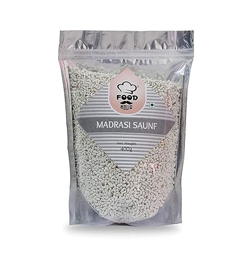 Foodholic Peppermint Mouth Freshener White Sweet Fenchel Seeds Mukhwas (Madrasi Saunf / White Saunf) (400 g)_Verpackung kann variieren von Blessfull Healing