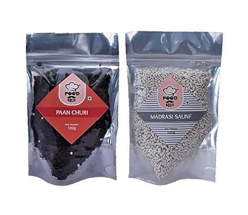 Foodholic Premium Munderfrischer Kombipack mit 2 Stück (je 100 g) (Madrasi Saunf X 1 & Paan Churi X 1)_Verpackung kann variieren von Blessfull Healing