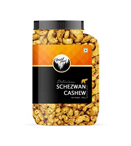 Forest Found Im Ofen geröstete Cashewnüsse mit Schezwaan-Geschmack (400 Gramm) von Blessfull Healing