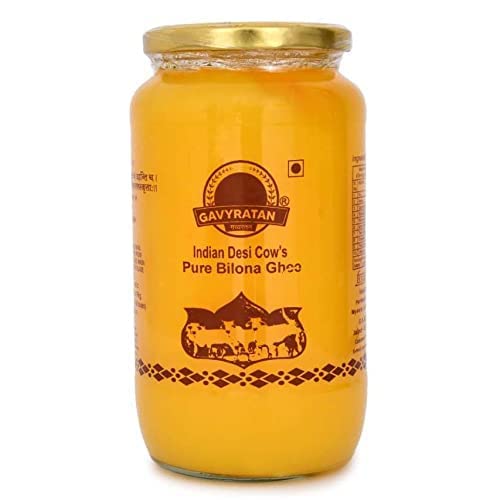 Gavyratan Bilona Ghee in Speisekammer, 100% reines Tharparkar A2 Kuh-Desi-Ghee 1 LTR Gavyratan Bilona Ghee in Speisekammer, 100% reines Tharparkar A2 Kuh-Desi-Ghee 1 LTR von Blessfull Healing