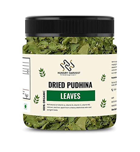 Hungry Harvest Dry Pudina Leaves – Natural Mint Leaf – 50 g Pure & Refreshing_Packaging May Variant von Blessfull Healing