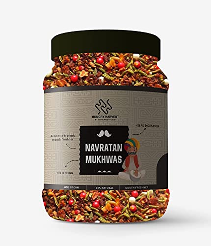 Hungry Harvest Rajasthani Navratan Mix Mukhwas 150 g Nariyal Mix Verdauungs-Munderfrischer Saunf_Packung kann variieren von Blessfull Healing