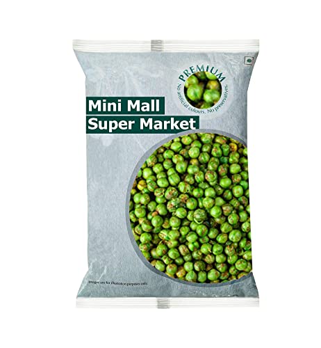 MiniMall Supermarkt Gebratene grüne salzige & würzige Masala-Erbsen/Vatana/Matar Namkeen (400 g) von Blessfull Healing