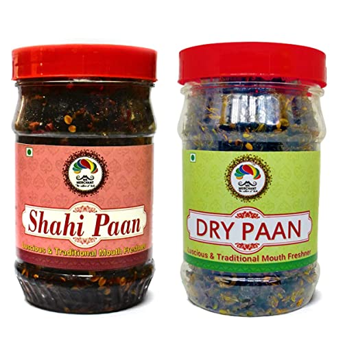 Mr. Merchant Paan Mukhwas Mouth Freshener Combo, (Shahi Paan und Dry Paan), (je 2 x 220)_Verpackung kann variieren von Blessfull Healing