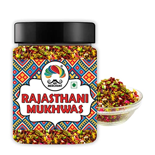 Mr. Merchant Rajasthani Mukhwas, Traditioneller Munderfrischer Mukhwas Mix (Packung mit 1 (300g-Glaspackung))_Verpackung kann variieren von Blessfull Healing