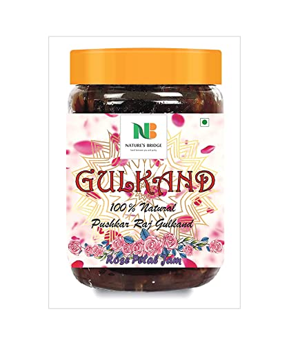 Nature's Bridge Natural Gulkand 1,2 kg, Pushkar Raj Gulkand, Rosenblütenmarmelade, Gulkand, Rosenmarmelade – 1,2 kg _Verpackung kann variieren von Blessfull Healing