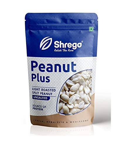 SHREGO Peanut Plus Hell geröstete Split-Erdnuss ungesalzen 1040g (6x180g vakuumverpackt) von Blessfull Healing