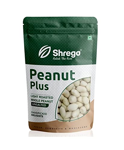 SHREGO Peanut Plus Leicht geröstete ganze Erdnuss ungesalzen 720 g, Snacks und Namkeen von Blessfull Healing