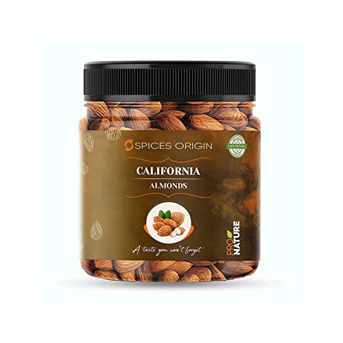 Spices Origin 100 % natürliche Premium-frische kalifornische Mandeln | Badam Giri | 250g_Verpackung kann variieren von Blessfull Healing