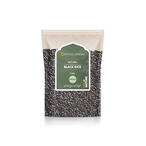 Spices Origin Schwarzer Reis aus biologischem Anbau 500 Gramm | Unpoliert_Verpackung kann variieren von Blessfull Healing