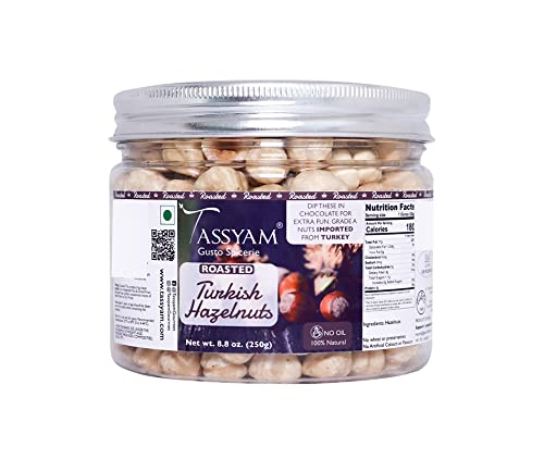 Tassyam Organics Frittierte türkische Haselnüsse 250g | Premium importierte Nüsse von Blessfull Healing