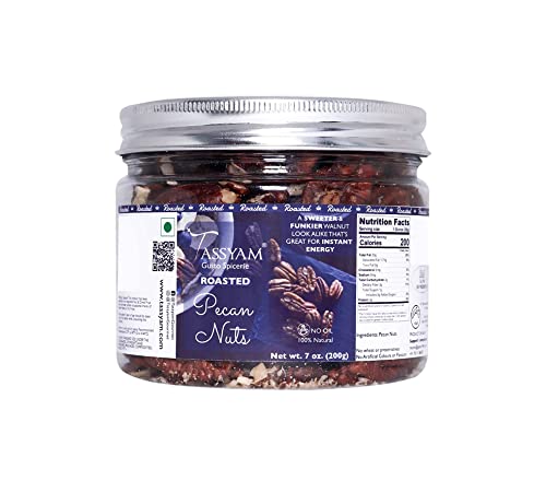 Tassyam geröstete Pekannüsse 200g | Premium importierte Nüsse von Blessfull Healing