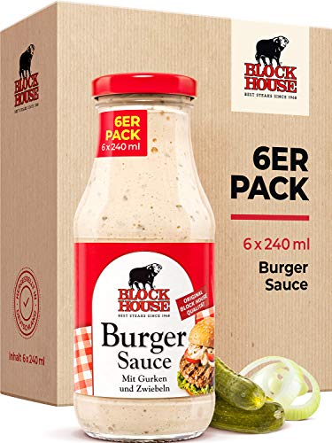 Block House Burger Sauce 6x 240ml für Fleisch oder Burger - in Restaurantqualität von Block House