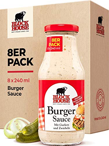 Block House Burger Sauce 8x 240ml für Fleisch oder Burger - in Restaurantqualität von Block House