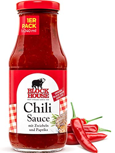 Block House Chili Sauce 240ml pikant und scharf - in Restaurantqualität von Block House