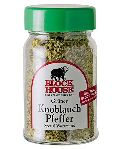 Block House Grüner Knoblauch Pfeffer, 12er Pack (12 x 50 g) von Block House