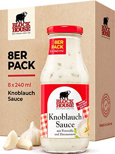 Block House Knoblauch Sauce, 8er Pack (8 x 240 ml) von Block House