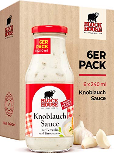 Block House Knoblauch Sauce 6x 240ml - in Restaurantqualität von Block House
