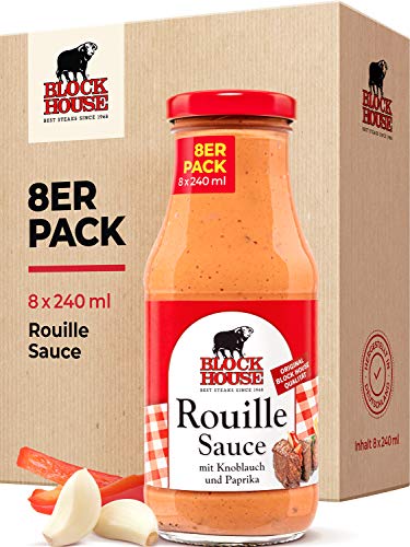Block House Rouille Sauce 8x 240ml für Fleisch oder Fisch - in Restaurantqualität von Block House