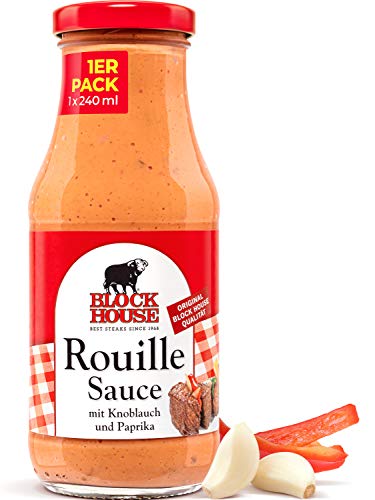 Block House Rouille Sauce 240ml für Fleisch oder Fisch - in Restaurantqualität von Block House