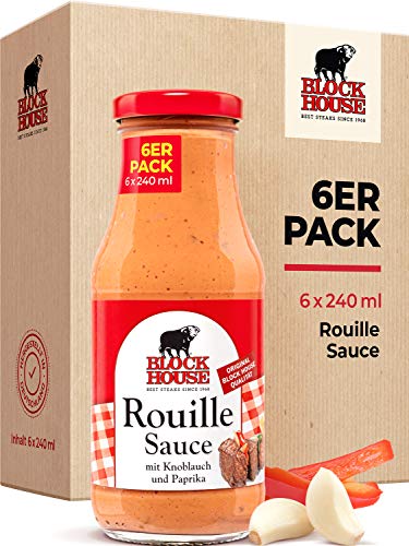 Block House Rouille Sauce 6x 240ml für Fleisch oder Fisch - in Restaurantqualität von Block House