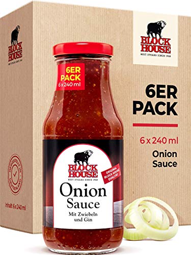 Block House Special Onion Sauce 6x 240ml - in Restaurantqualität von Block House