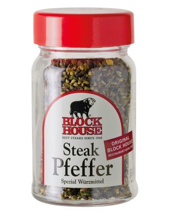 Block House Steak Pfeffer, Glas 12 x 50 g Gastropack von Block House