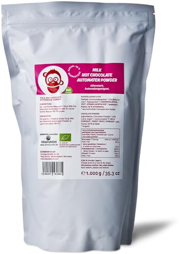 Blömboom - Milk Hot Chocolate Automaten Powder Bio (1000 g), Vollmilch Trinkschokolade, heiße Schokolade von Blömboom