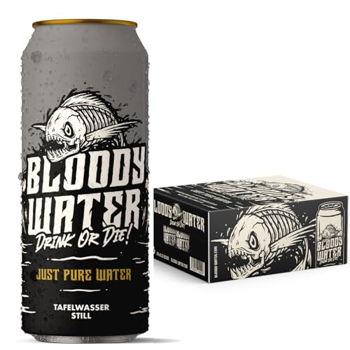 Bloody Water Tafelwasser Still in Dosen 24 x 500ml im Karton I plastikfreie Verpackung I EINWEG I Bloody Water Tafelwasser Still in Dosen 24 x 500ml im Karton I plastikfreie Verpackung I EINWEG I von Bloody Water