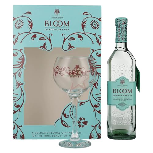 Bloom London Dry Gin mit Glas 40,00% 0,70 lt. von BLOOM