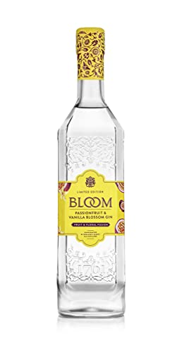 BLOOM Passionfruit Vanilla Blossom Gin - Ein fruchtig, frischer London Dry Gin mit cremigen Vanilleblüten und erfrischender Passionsfrucht, kreiert von Joanne Moore (1 x 0.7l) von BLOOM