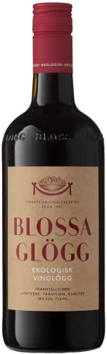 Blossa Bio-Vinglögg 0.75L (10% Vol.) | Nordischer Roter Glühwein | Bio-Version des Klassischen Glögg mit Würziger Note aus Kardamom und Lebkuchen von Blossa