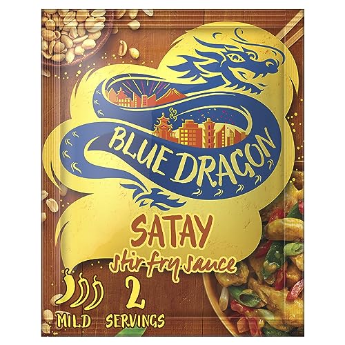 Blue Dragon Satay Stir Fry Sauce | Milde Gewürze | Serviert 2 | Authentische Bratensauce von Blue Dragon