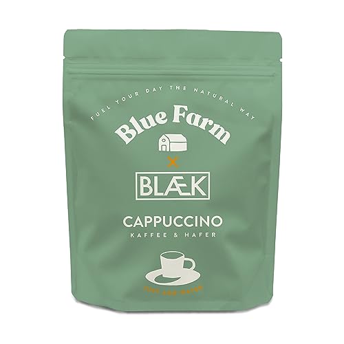 Blue Farm BIO Cappuccino für bis zu 3 Liter zum Selbermischen - mit Premium Kaffee von BLӔK und unsere Barista Oat Base - 100% Beste Bio Qualität - rein pflanzlich - Instant Cappuccino Blue Farm BIO Cappuccino für bis zu 3 Liter zum Selbermischen - mit Premium Kaffee von BLӔK und unsere Barista Oat Base - 100% Beste Bio Qualität - rein pflanzlich - Instant Cappuccino von Bluefarm