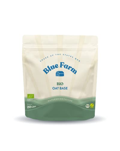 Blue Farm Oat Base Bio für bis zu 20 Liter Haferdrink zum Selbermischen | 100% beste Bio-Qualität | 100% vegan, laktosefrei & glutenfrei | 90% weniger Verpackungsmüll | Vorteilspack von Blue Farm