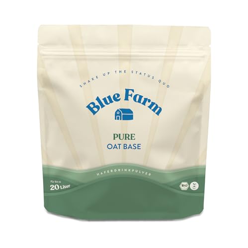 Blue Farm Oat Base Bio für bis zu 20 Liter Haferdrink zum Selbermischen | 100% beste Bio-Qualität | 100% vegan, laktosefrei & glutenfrei | 90% weniger Verpackungsmüll | Vorteilspack von Blue Farm